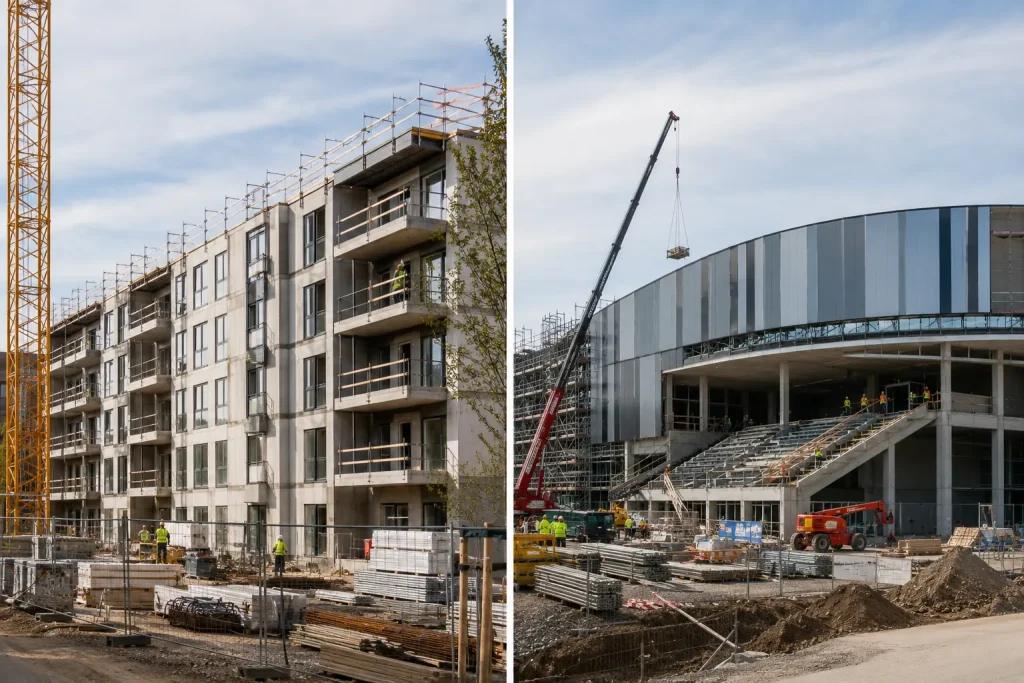 Olika byggprojekt